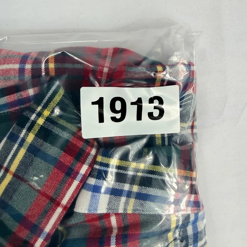 Polo Ralph Lauren Plaid Button Up Shirt‎ Mens 2XLT Red Green Cotton